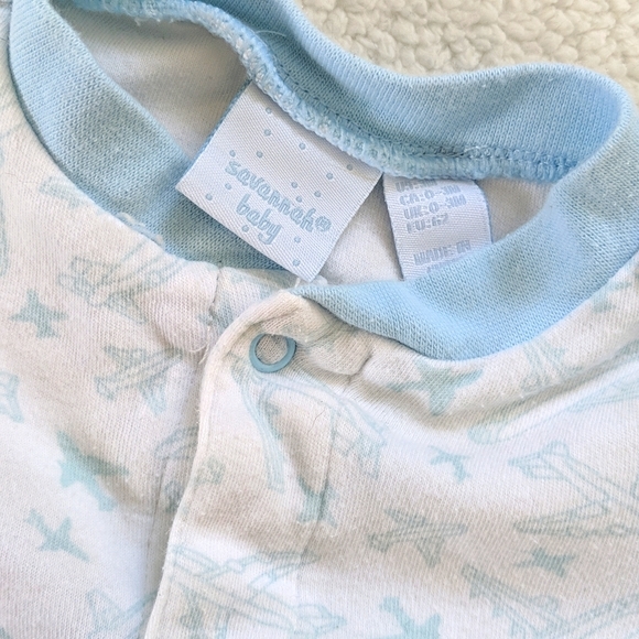 Pekkle plus four pack of baby footed onesie pajamas 0-3 month size - Picture 7 of 9